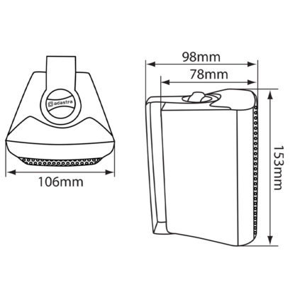 Adastra BC3 series 30W 8Ω wall cabinet speakers (pair)