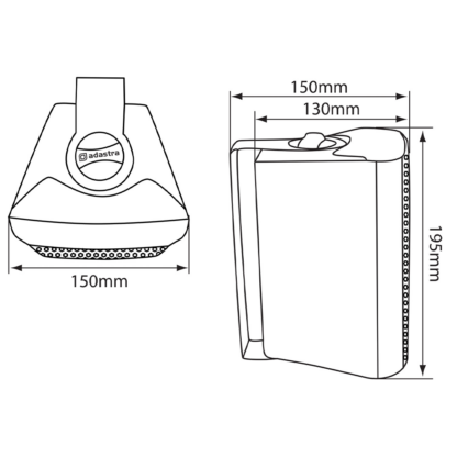 Adastra BC4 series 35W 8Ω wall cabinet speakers (pair)