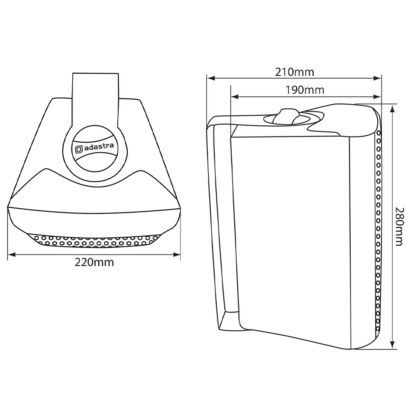 Adastra BC6 series 60W 8Ω wall cabinet speakers (pair)