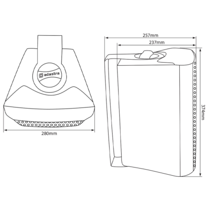 Adastra BC8 series 90W 8Ω wall cabinet speakers (pair)