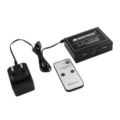 Omnitronic LH-125 stereo volume controller with IR remote control