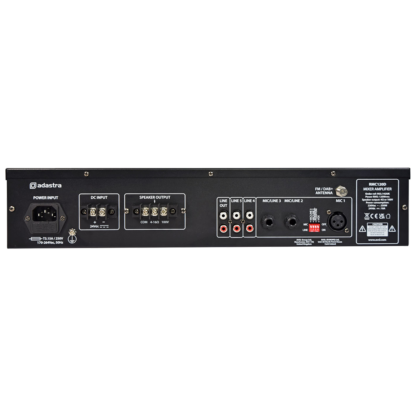 Adastra RMC120D 120W 100V line mixer amplifier with CD, DAB+, Bluetooth and USB/SD