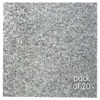 Citronic SAT12-SILVER-GREY pack of 20 silver grey 600x600mm sound absorption tiles