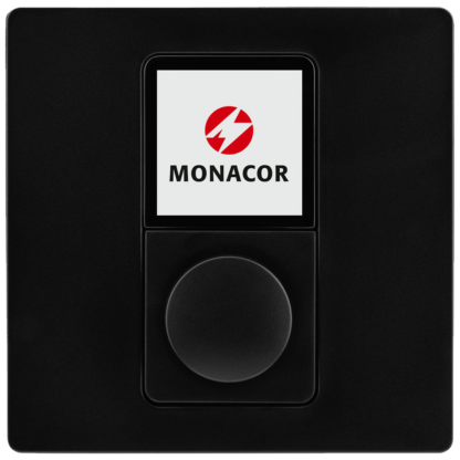 Monacor WP-1/BK black wall module for use with PA-4125DX 500W mixer amplifier