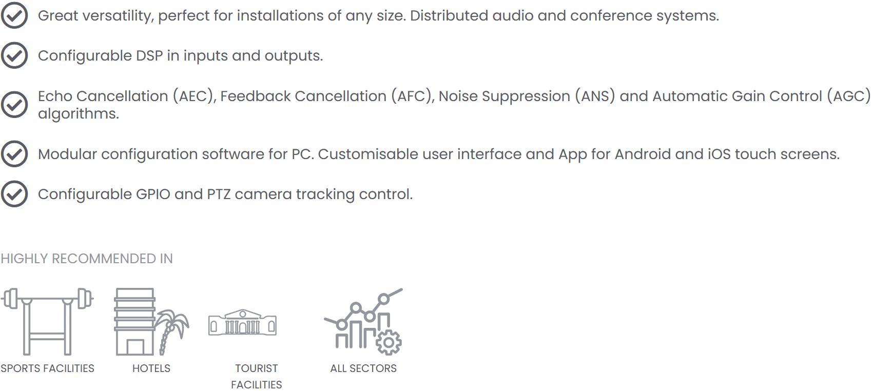 Fonestar NMX series audio matrices with DSP