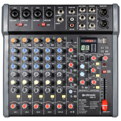 Citronic CMB-10 mixing desk with DSP and USB/PC/BT player